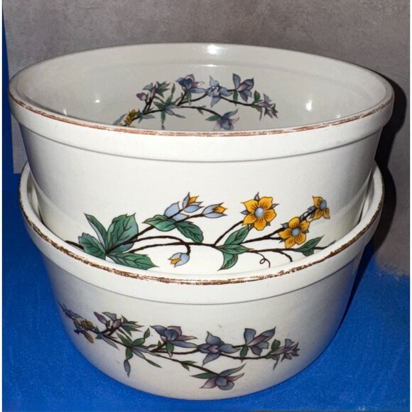 Woodwill Other - 2 Vintage Woodwill Fine Floral Bakeware Bowls